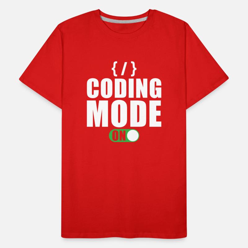 Coder Developer Programmer Gift Men's Premium Organic T-Shirt