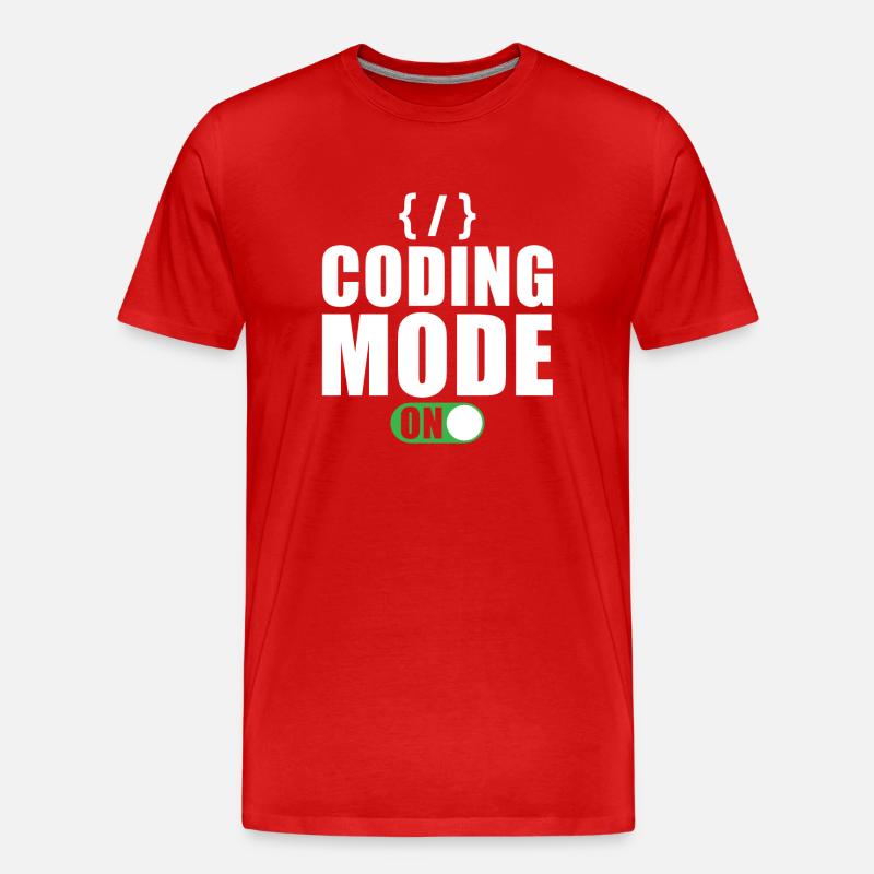 Cadeau de programmeur développeur codeur - T-shirt bio Premium Homme - rouge
