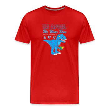 Autismus Kampf Aufklärung Autist Autisten Puzzle - Männer Premium Bio T-Shirt - Rot - Vorne - Damien (186cm)