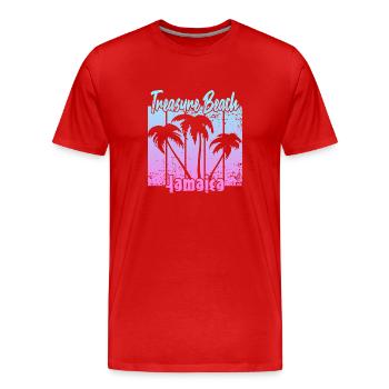 Treasure Beach Jamaica - Men's Premium Organic T-Shirt - red - Front - Damien (186cm)