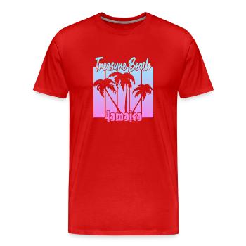 Treasure Beach Jamaica - Men's Premium Organic T-Shirt - red - Front - Damien (186cm)