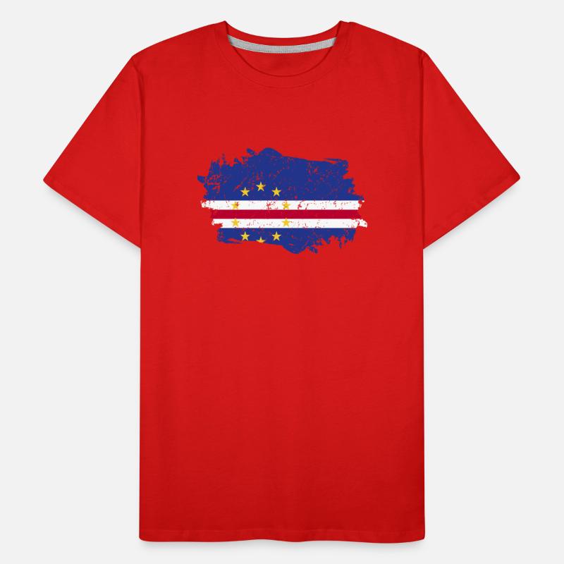 Drapeau du Cap-Vert Grunge Drapeau du Cap-Vert T-shirt bio Premium Homme