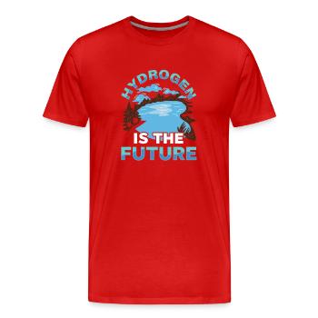 Hydrogen is the future Hydrogen Element - Men's Premium Organic T-Shirt - red - Front - Damien (186cm)