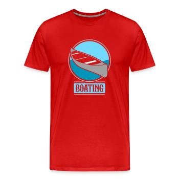 Boating Yacht Sailboat Boat Boat - Men's Premium Organic T-Shirt - red - Front - Damien (186cm)