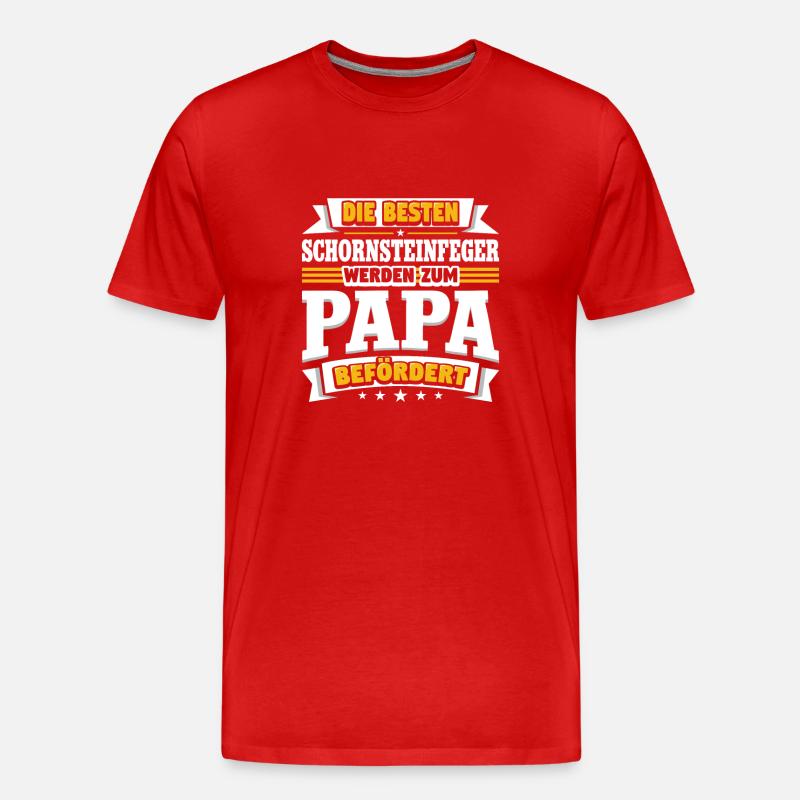 Schornsteinfeger - Männer Premium Bio T-Shirt - Rot