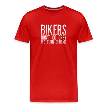 Les motards ne deviennent pas gris - T-shirt bio Premium Homme - rouge - Devant - Damien (186cm)