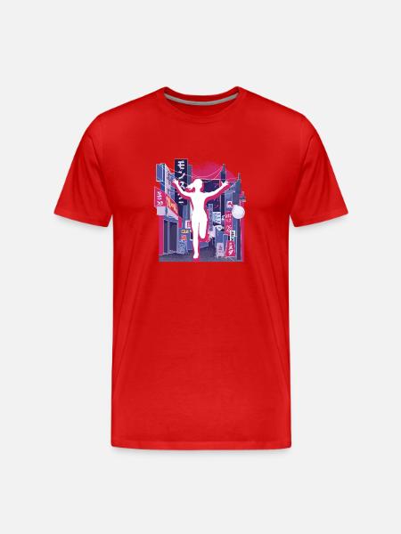 Asian City Marathon, Trail Running - Men's Premium Organic T-Shirt - red