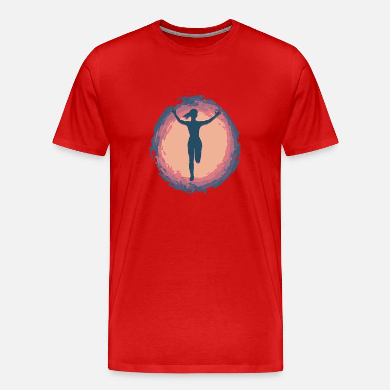 Splash Marathon, Trailrunning - Männer Premium Bio T-Shirt - Rot