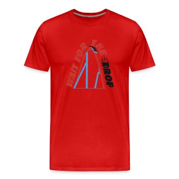 Scooter Coaster attendre la chute - T-shirt bio Premium Homme - rouge - Devant - Damien (186cm)