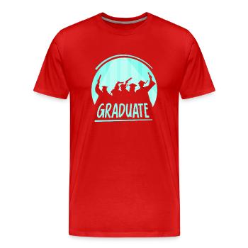 Festival des diplômés diplômés - T-shirt bio Premium Homme - rouge - Devant - Damien (186cm)