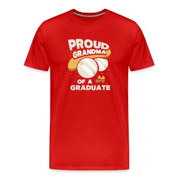 Fière grand-mère d’un diplômé diplômé - T-shirt bio Premium Homme - rouge - Devant - Damien (186cm)