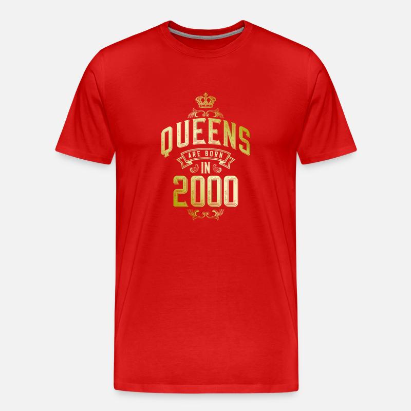 Queens born in 2000 - Männer Premium Bio T-Shirt - Rot