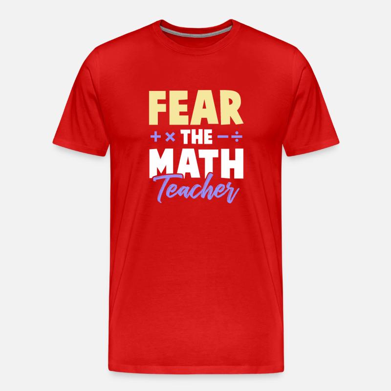 mathe lehrer - Männer Premium Bio T-Shirt - Rot