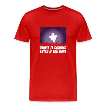 Effrayant halloween citrouille sorcières fantômes zombies - T-shirt bio Premium Homme - rouge - Devant - Damien (186cm)