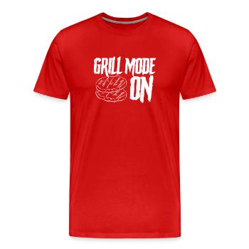 Beef grill mode On - Men's Premium Organic T-Shirt - red - Front - Damien (186cm)