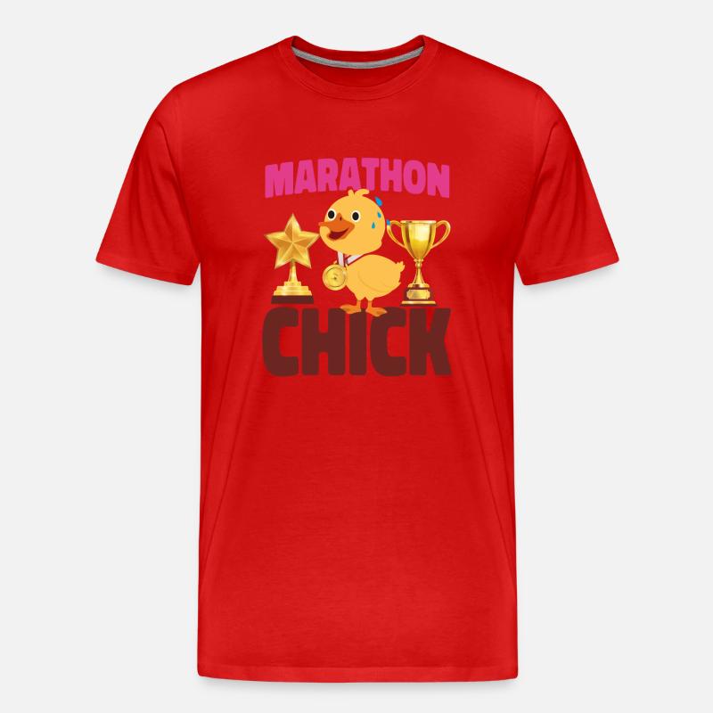 Running Runner Half Marathon - Männer Premium Bio T-Shirt - Rot