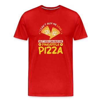 Ich Kann Mir Keine Liebe Kaufen, Aber Du Kannst - Männer Premium Bio T-Shirt - Rot - Vorne - Damien (186cm)
