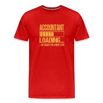 Buchhalter loading Buchhalter Ausbildung - Männer Premium Bio T-Shirt - Rot - Vorne - Damien (186cm)