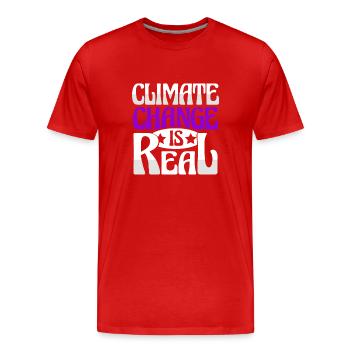 climate change protection - Men's Premium Organic T-Shirt - red - Front - Damien (186cm)