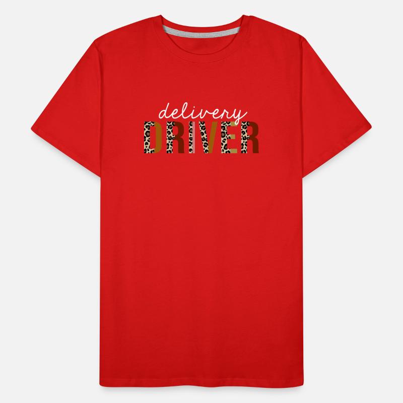 Delivery Driver Leopard Print Funny Gift Men's Premium Organic T-Shirt