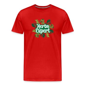 Herb Expert Herb Herb Garden - T-shirt bio Premium Homme - rouge - Devant - Damien (186cm)