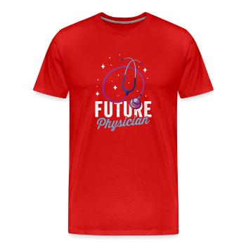 Zukünftiger Arzt Medizin Mediziner Doktor Beruf - Männer Premium Bio T-Shirt - Rot - Vorne - Damien (186cm)