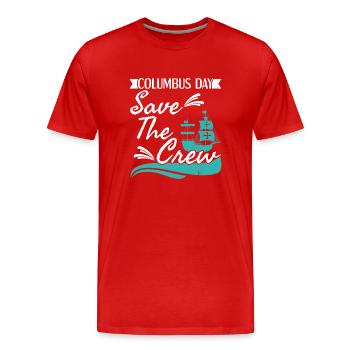 Columbus Day Seafarer Ship Christopher Columbus - T-shirt bio Premium Homme - rouge - Devant - Damien (186cm)