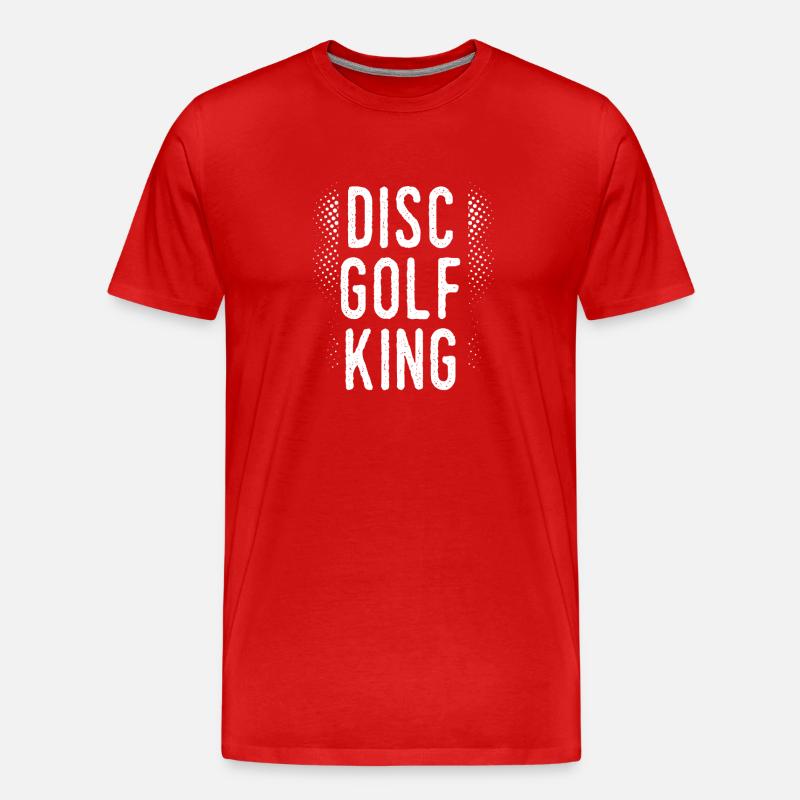 Discgolf König - Männer Premium Bio T-Shirt - Rot