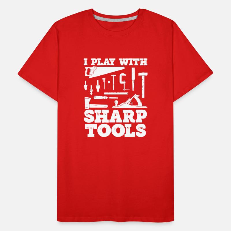 I play with sharp tools Men's Premium Organic T-Shirt