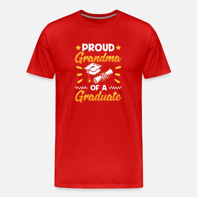 Stolze Großmutter Eines Absolventen Absolvent - Männer Premium Bio T-Shirt - Rot
