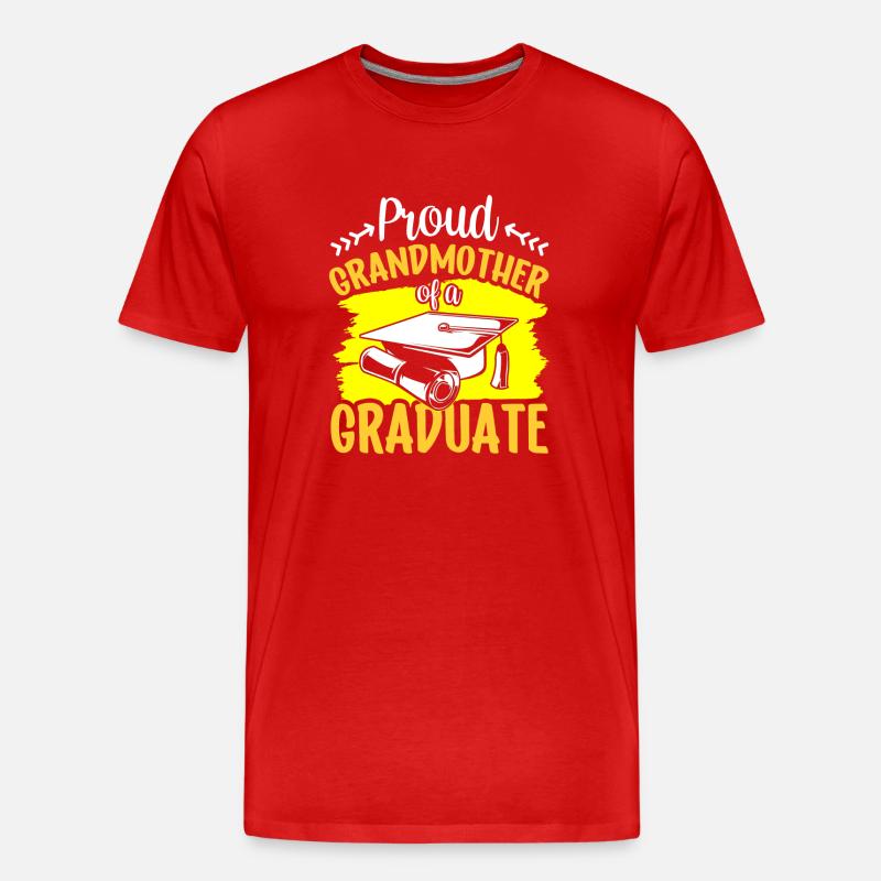 Stolze Großmutter Eines Absolventen Absolvent - Männer Premium Bio T-Shirt - Rot