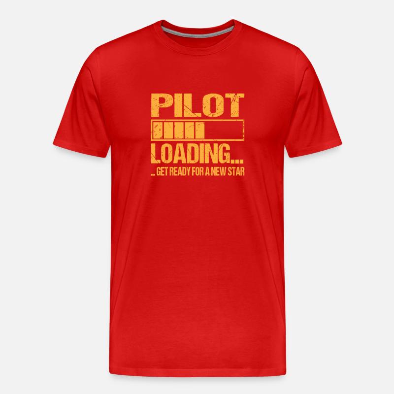 Pilot loading Pilot Training - Men's Premium Organic T-Shirt - red
