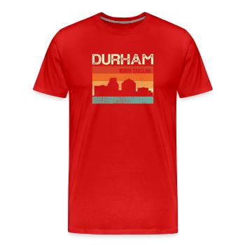 Durham Caroline du Nord - T-shirt bio Premium Homme - rouge - Devant - Damien (186cm)
