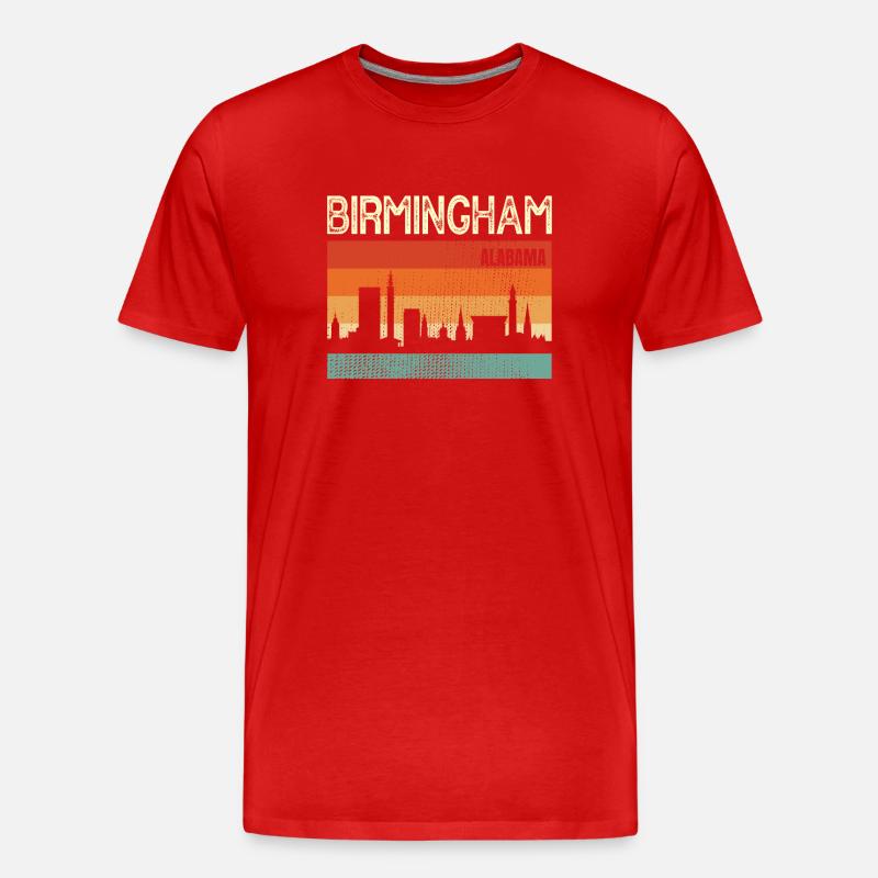 Birmingham, Alabama - Männer Premium Bio T-Shirt - Rot