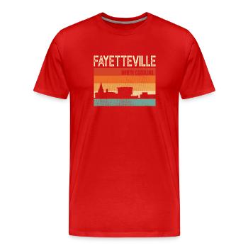 Fayetteville Caroline du Nord - T-shirt bio Premium Homme - rouge - Devant - Damien (186cm)