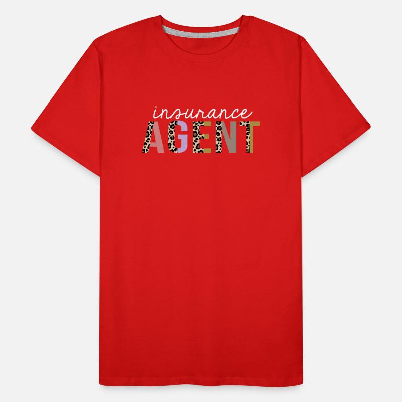 Agent d’assurance Leopard Print Funny Gift T-shirt bio Premium Homme