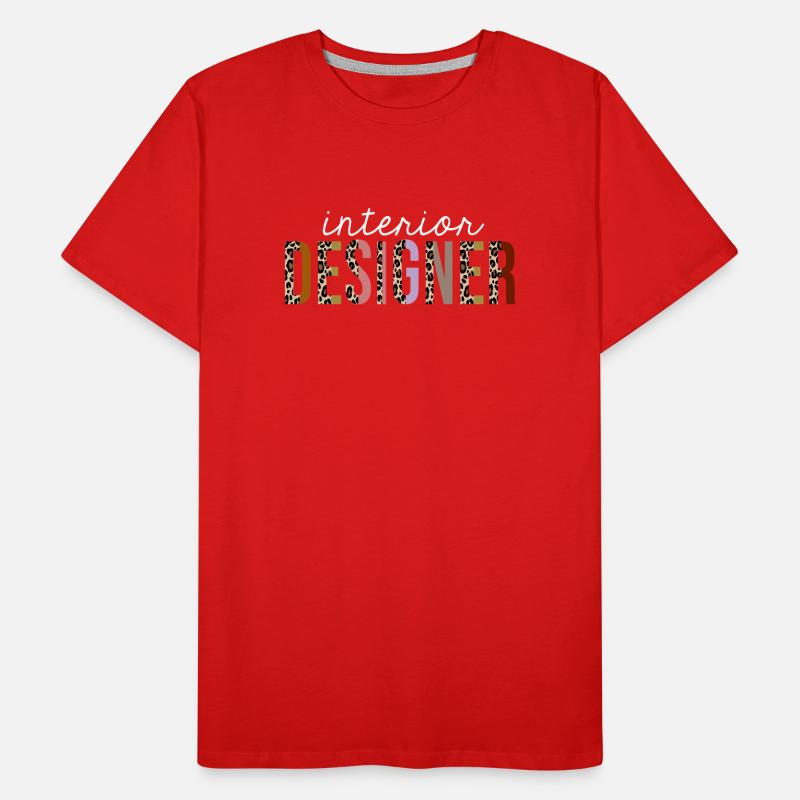 Architecte d’intérieur Leopard Print Drôle cadeau T-shirt bio Premium Homme