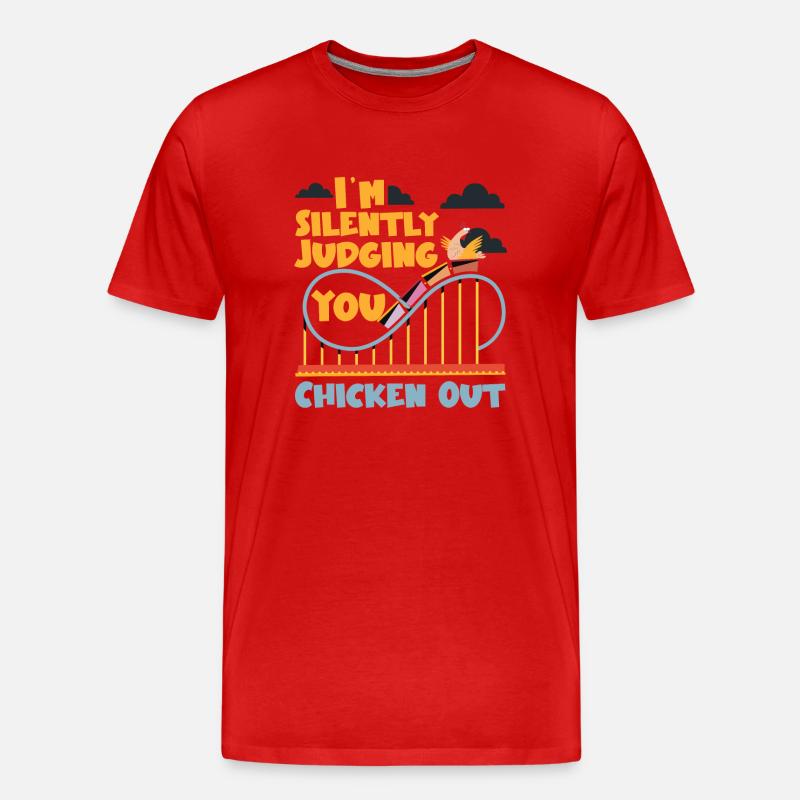 Roller Coaster I'm Silently - Männer Premium Bio T-Shirt - Rot