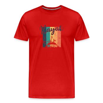 Kayak Kanu Paddelboot Wassersport Kajak - Männer Premium Bio T-Shirt - Rot - Vorne - Damien (186cm)