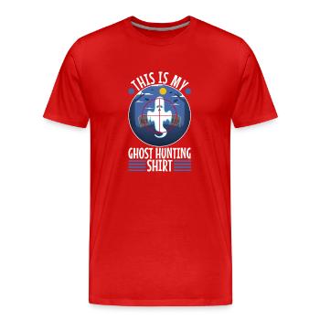 This is my ghost hunting shirt - Men's Premium Organic T-Shirt - red - Front - Damien (186cm)