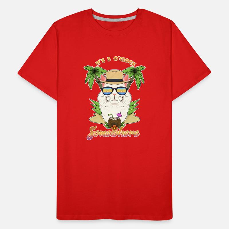 It Is 5 OClock Somewhere Drinking Turkish Angora Männer Premium Bio T-Shirt
