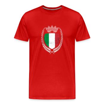 Italian Flag Shirt Italy Flag Italia - Men's Premium Organic T-Shirt - red - Front - Damien (186cm)
