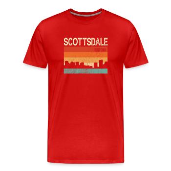 Scottsdale Arizona - T-shirt bio Premium Homme - rouge - Devant - Damien (186cm)