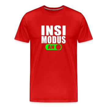 Mode Insi activé - T-shirt bio Premium Homme - rouge - Devant - Damien (186cm)