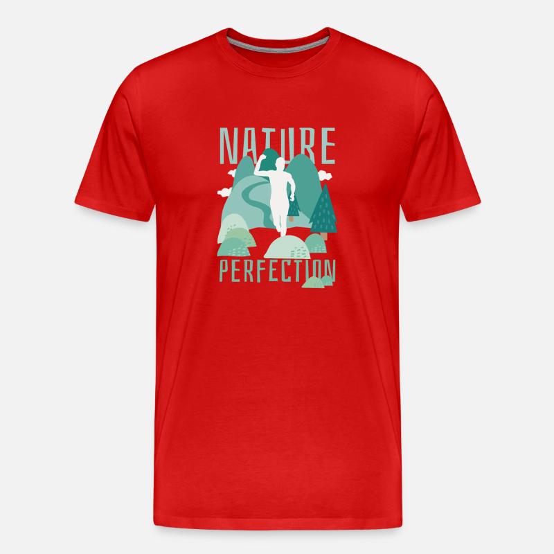 Marathon, Trailrunning Läufer - Männer Premium Bio T-Shirt - Rot