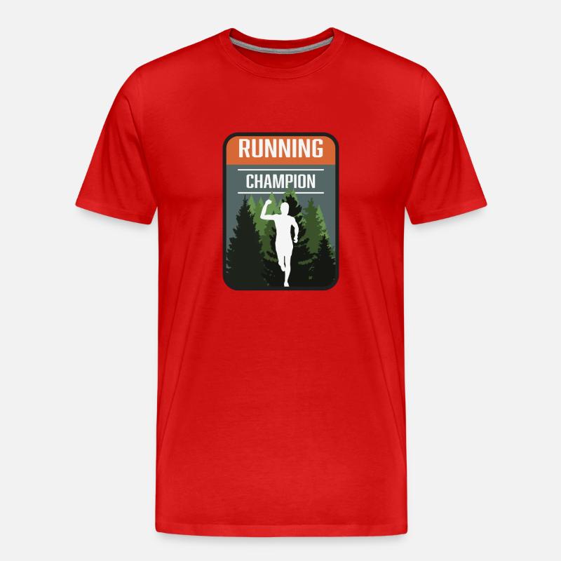Marathon, Trailrunning Champion - Männer Premium Bio T-Shirt - Rot