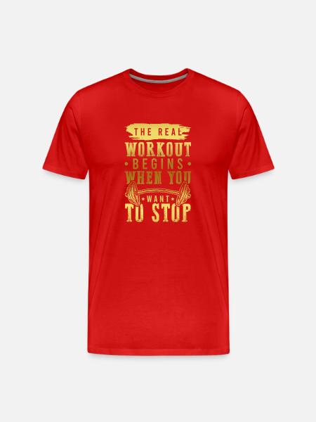 workout fitness - Men's Premium Organic T-Shirt - red