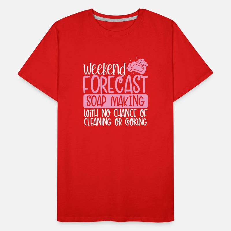 Weekend forecast soap production Men's Premium Organic T-Shirt