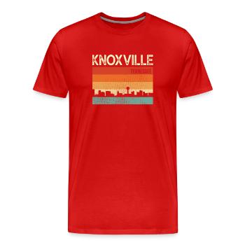 Knoxville, Tennessee - T-shirt bio Premium Homme - rouge - Devant - Damien (186cm)