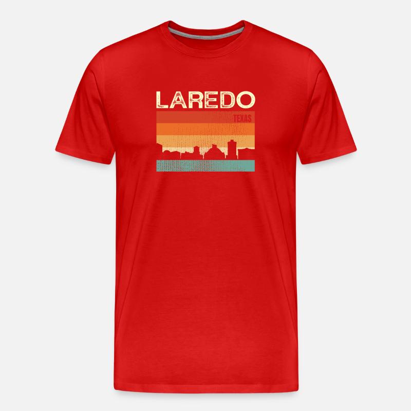 Laredo Texas - Männer Premium Bio T-Shirt - Rot
